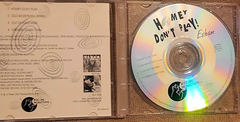 Esham: Homey Don't Play! CD OG Pressing RLP RARE Reel Life Productions Foto 2 de 4