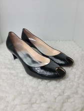 Marc by Marc Jacobs lacquered Womens Shoes Size 8.5 High  Hill Metallic Black 