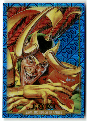 2024 Skybox Marvel Masterpieces '92 No. 50 Loki Blue Traxx