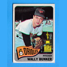 Freaky 1965 Topps Wally Bunker #290 VG-EX, Baltimore Orioles Oddball Blur Error