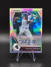 2021 Panini Prizm Draft Picks Base Autographs Prizms Silver #196 Parker Chavers