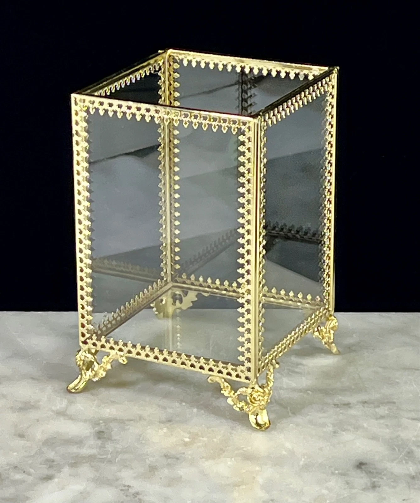 Filigree Makeup Organizer Vintage Style Make up Brush Holder