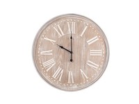 H&h Vintage Wanduhr Aus Holz 60X4,5 Cm