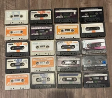 20 Used Audio Cassette Tapes Lot D - Pre-Recorded ~ Sold As Blanks ~ No Cases