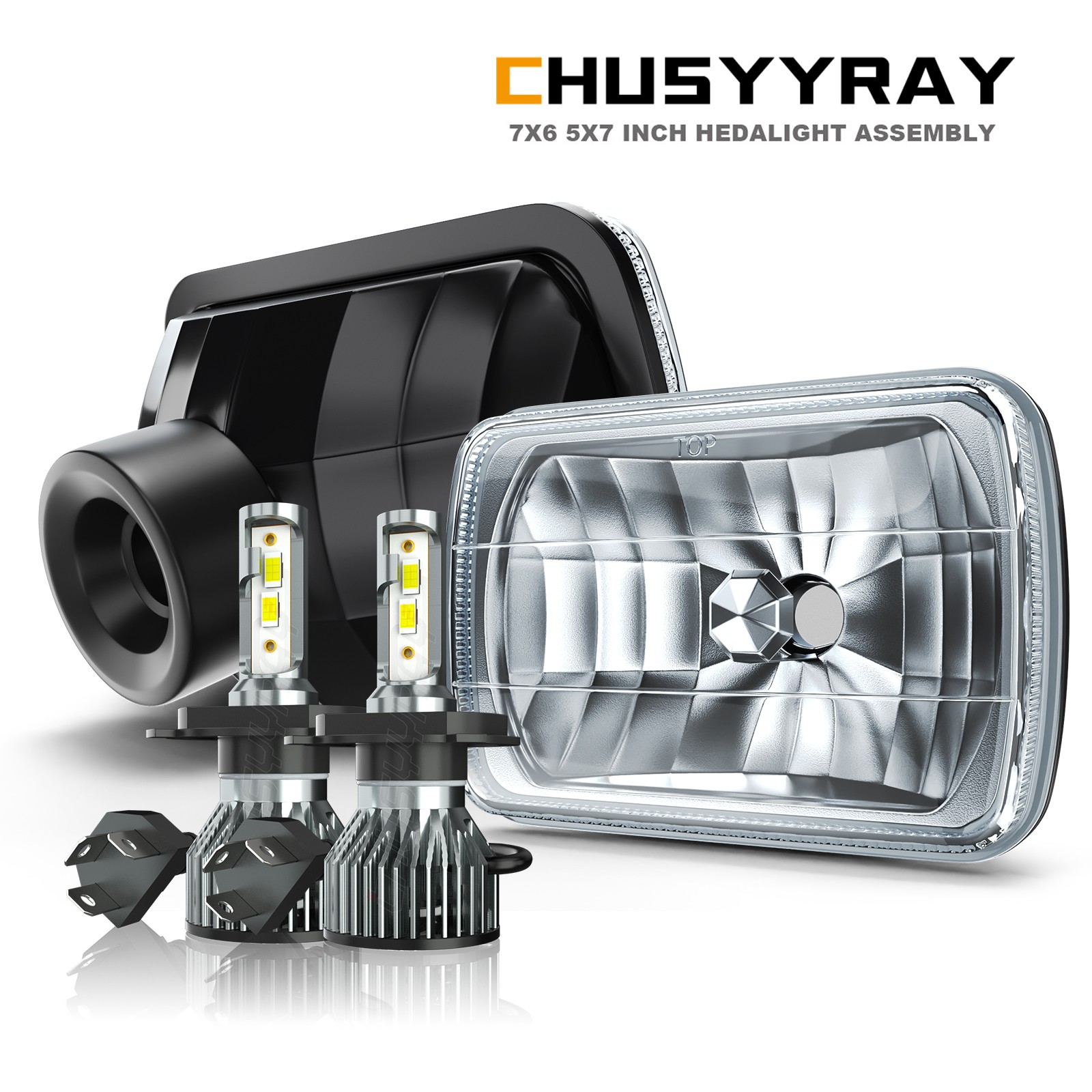 Brightest 7X6 LED Headlight Hi/Lo For Chevy Express Cargo Van 1500 2500 3500