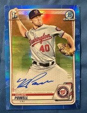 2020 Bowman Draft - Chrome Draft Picks Autographs Holden Powell #CDA-HP Blue...