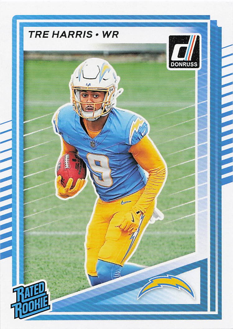Tre Harris - 2025 NFL Donruss - Rated Rookie - #329 - Chargers