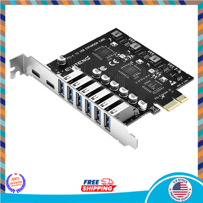 PCIE USB 3.2 Card 8 Ports PCI Expree to USB C Expansion Card Superspeed 6 USB...