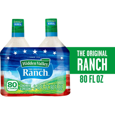 Hidden Valley Ranch Dressing 40oz Bottles   2 Pack   Original Flavor