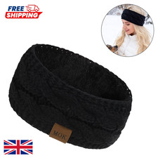 Women Winter Twisted Knit warm Headband Stretch Woolly Crochet Knot Hairband UK