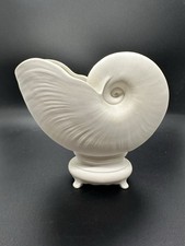 Margaret Furlong Vintage True Nautilus Vase Porcelain Bisque Ocean Shells Beach