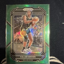2023 Panini Prizm WNBA Green Prizm Kalani Brown #22 Dallas Wings Basketball Card