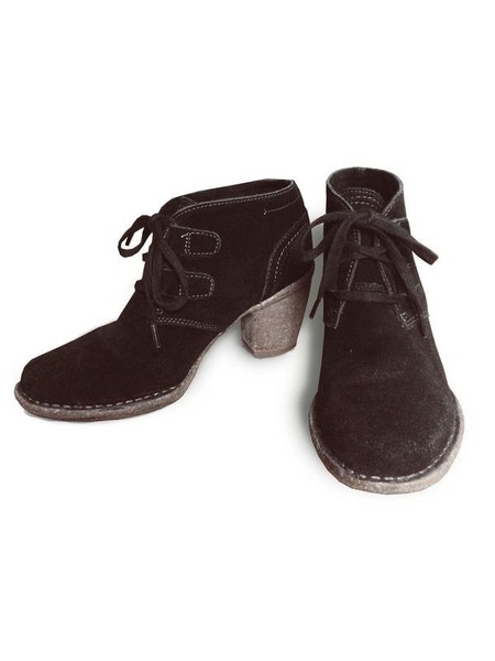 Women Clarks Ankle Boots Black Suede 37.5