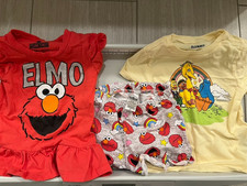 Toddler Girls 3T-Sesame Street Elmo 2pc Set T-Shirt