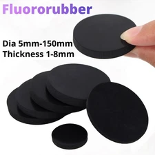 Flourine Rubber Solid Discs Pads Round Sheet Cushion Thick 1mm-8mm Dia 5mm-150mm