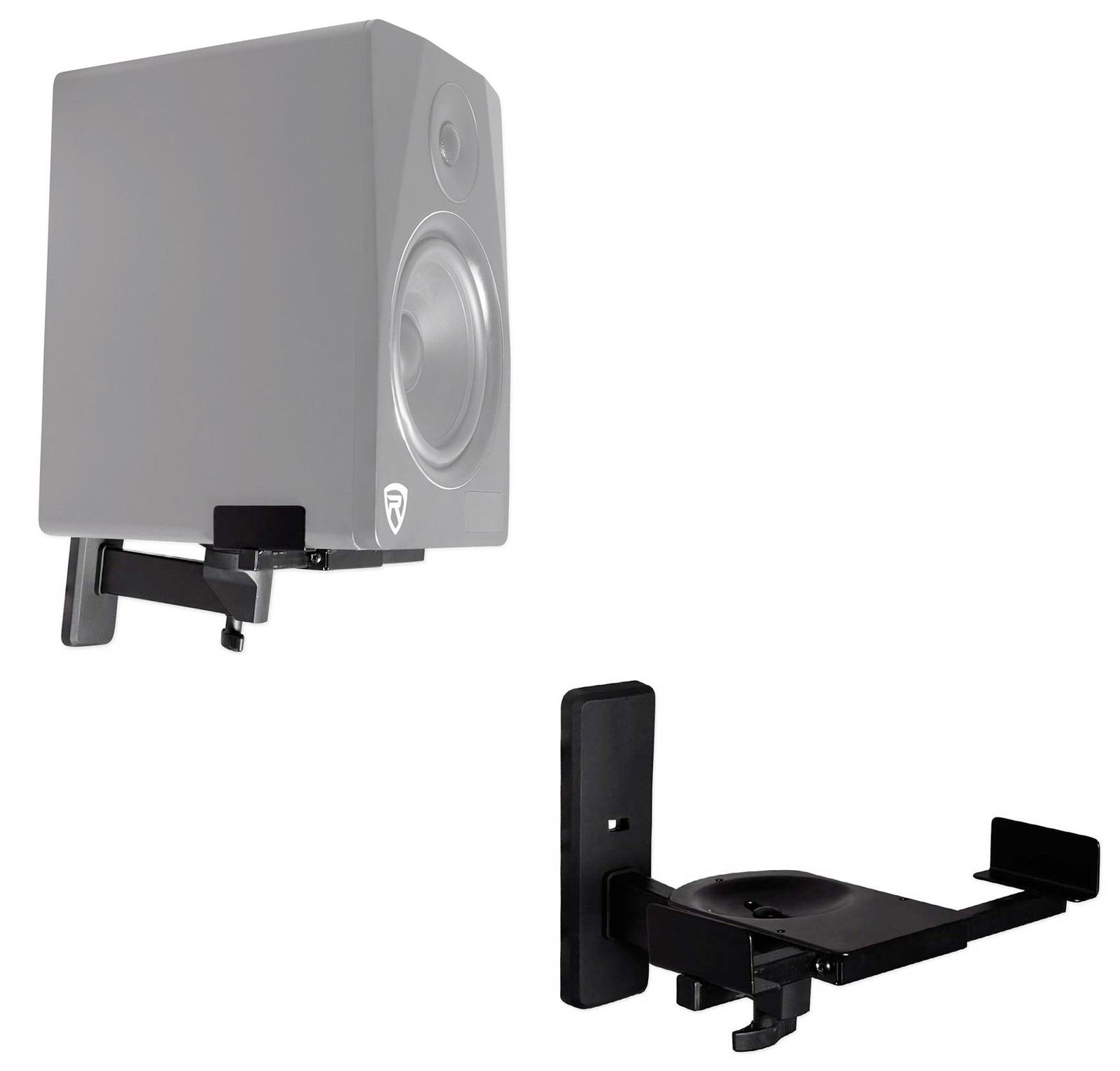 Pair Rockville RHSB8 Wall Mount Swivel Home Theater Bookshelf Speaker Brackets