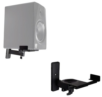 Pair Rockville RHSB8 Wall Mount Swivel Home Theater Bookshelf Speaker Brackets