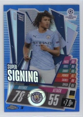2020-21 Chrome Match Attax UEFA Champions League Blue Refractor Nathan Ake 00e8