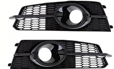 Stoßstange Gitter Set Schwarz Glanz Passend für Audi A6 C7 Facelift
