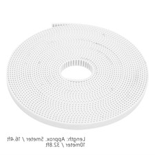Synchronous Belt White NonSlip Timing Cogged Toothed Strip With Steel 2 NEW