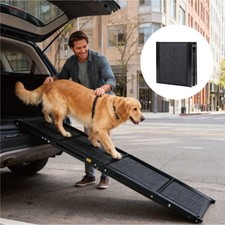71"x19" Folding Pet Dog Stair Ramps with Non-Slip Surface For Cars Trucks SUVs
