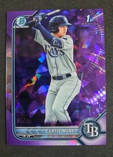 Curtis Mead 2022 Bowman 1st Sapphire Edition Purple Refractor #'d /25 BCP-10