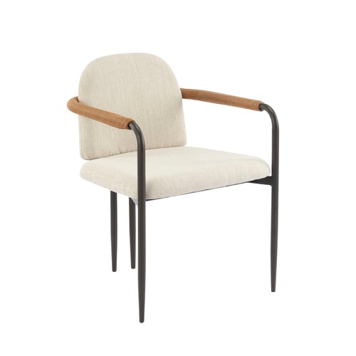 Modern Dining Chair Set With Durable Iron Frame And Comfortable Fabric Upholster