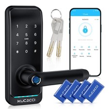 Keyless Entry Smart Lock with Handle: Smart Door Lock with Keypad - Digital F...