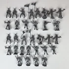 Marx 45mm Alamo Defenders Silver Vtg 1955 Lot of 32 Figures Fort Dearborn