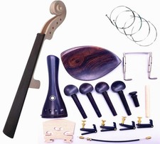 17Pcs 4/4 DIY Violin Accessories Kit Violin Neck  Fingerboard Wire Tailpiece...