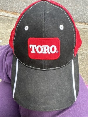 Toro Equipment 'Henke Tractor Repair' Hat Cap Adjustable Red Black Embroidered