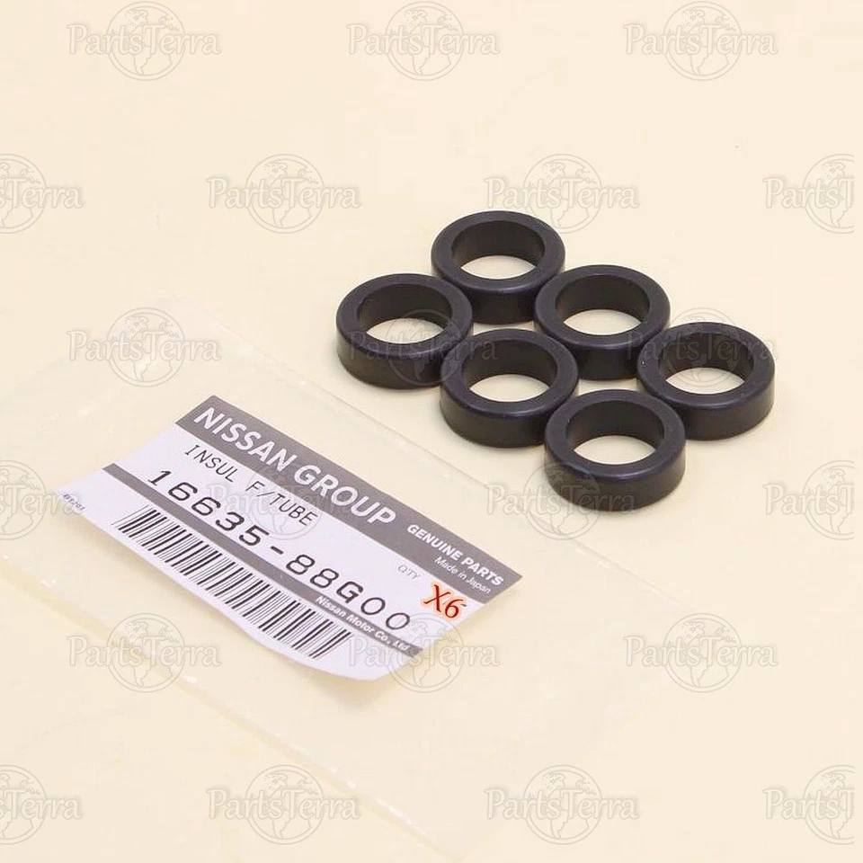 x6 Genuine Nissan PATHFINDER Infiniti QX4 J30 Fuel Injector Insulator 1663588G00 Foto 2 de 4