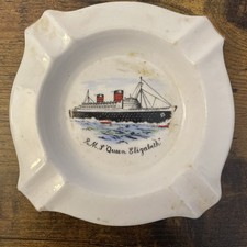 Queen Elizabeth RMS ASH TRAY Fine SALISBURY Bone China Made In England VINTAGE