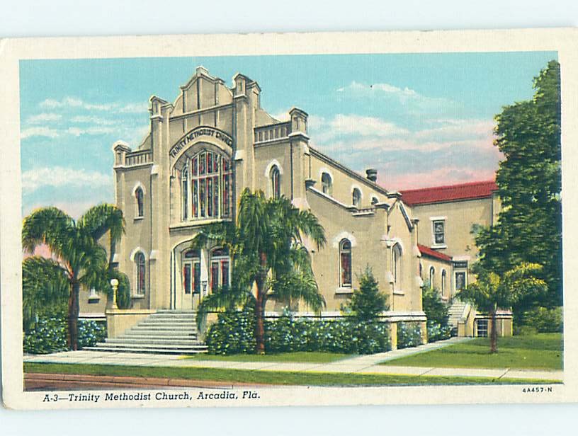 Linen CHURCH SCENE Arcadia - Near Port Charlotte Florida FL s/06 AD1007