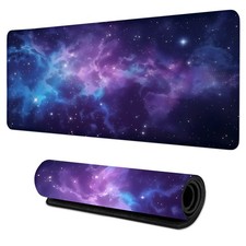 40 90cm1 bright purple and blue Nebula Night Mouse Pad - large ergonomic desk pa