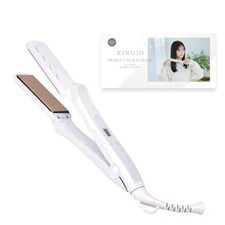 KINUJO LM225 Pro Hair Straightener Iron Silk Plate Pearl White w/Exclusive Guide