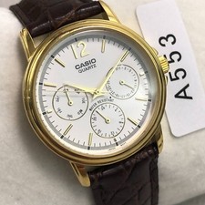Casio Watch Working GOLD Gold Quartz 553