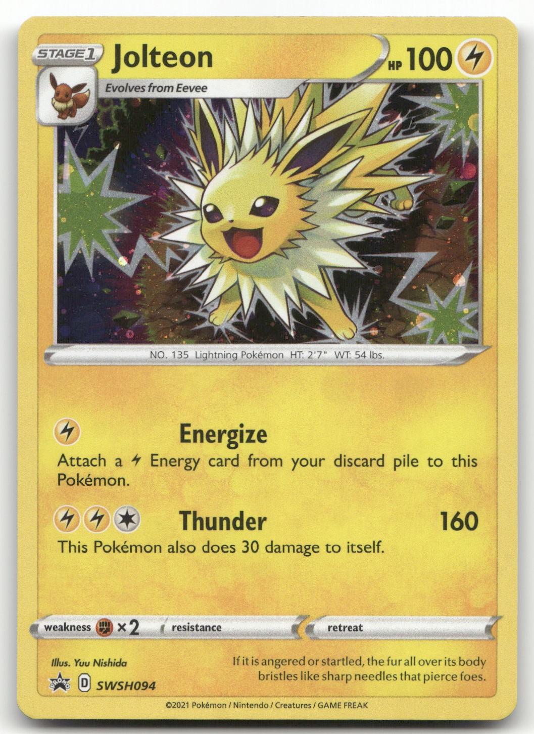 Jolteon - SWSH094 #SWSH094 (Holo) NM SWSH: Sword & Shield Promo Cards Pokemon