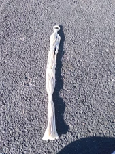 Knotted Rope Plant Hanger 24 Inches Fits 6 Inch Plants Creme Fringe