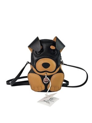DIOR Bobby Dog Puppy Shoulder Zip Mini Leather Shoulder Crossbody