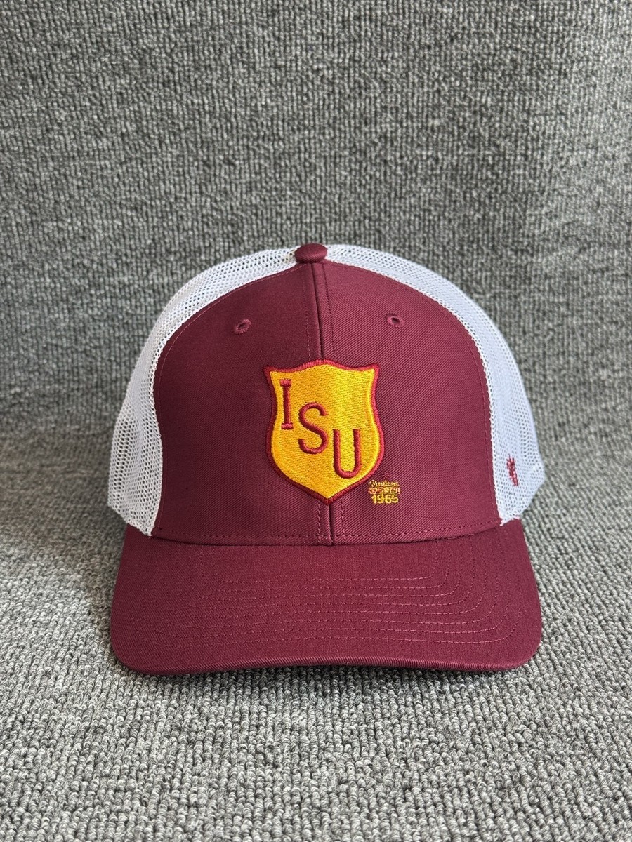 '47 Brand Iowa State Trucker Snapback Cardinal White Hat Retro NCAA
