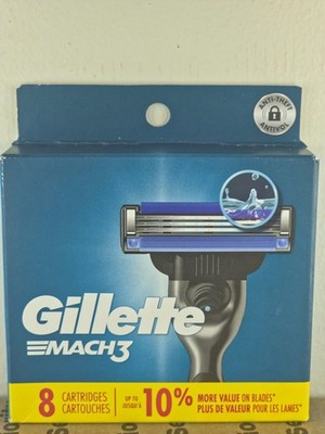 Gillette Mach3 | 8-Pack Mens Replacement Razor Cartridges | New in Box