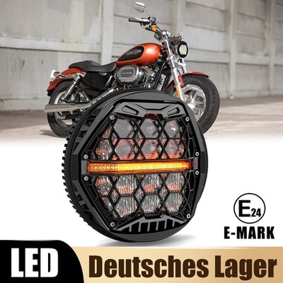 5,75'' LED Scheinwerfer DRL Für Harley Sportster Eisen Dyna Street XL 1200C FXSTC
