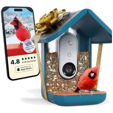 Rechargeable Solar Bird Feeder with AI Camera & Slow-Motion Video Capabilities