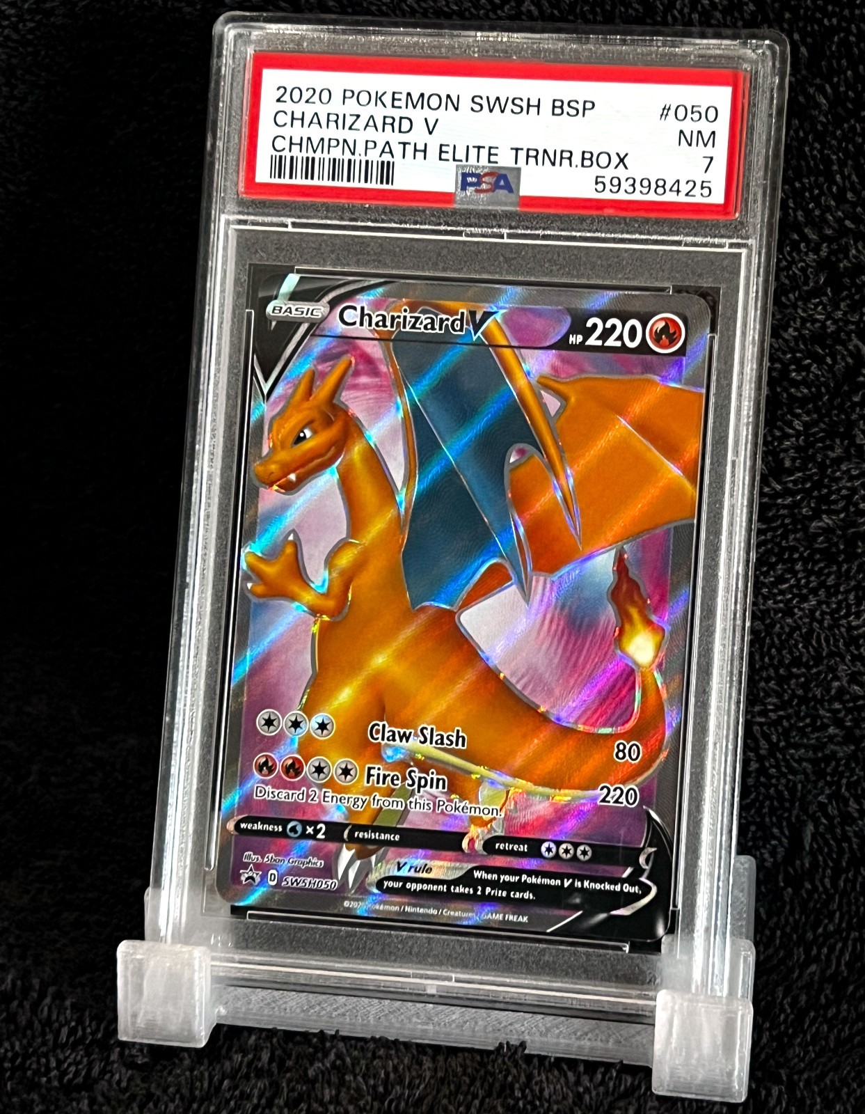 2020 CHARIZARD V • PSA 7 • SWORD & SHIELD BLACK STAR PROMO