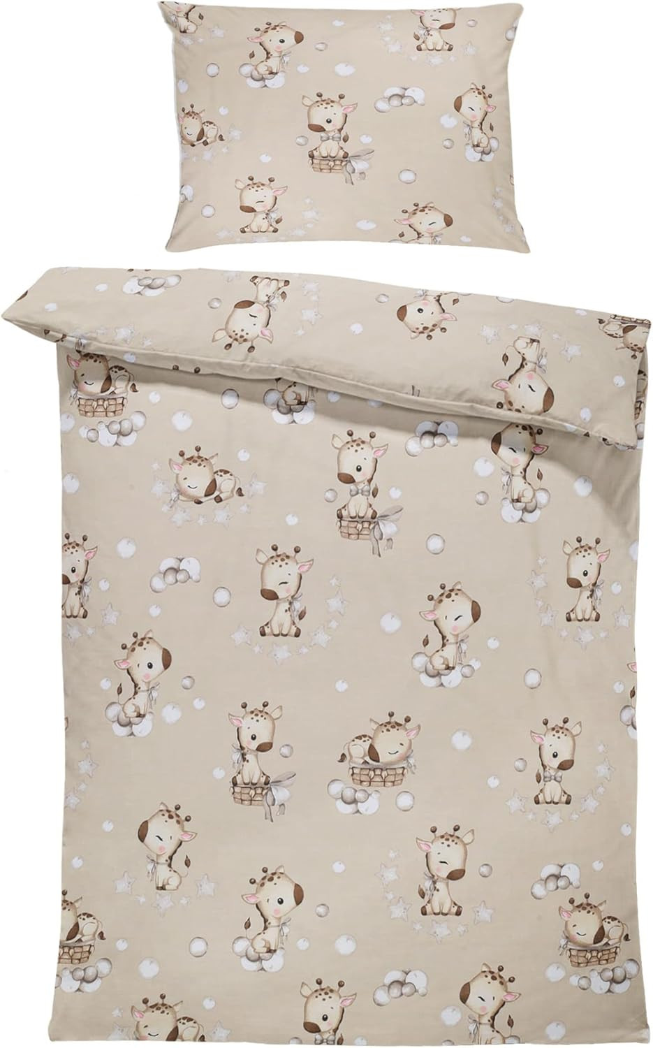 Copripiumino Lettino Neonato 100X135 Cm - Cotone Parure Di Copripiumini Bambino foto 2