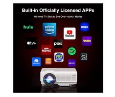 Smart Mini Projector with 1080P HD, 5G WiFi portable