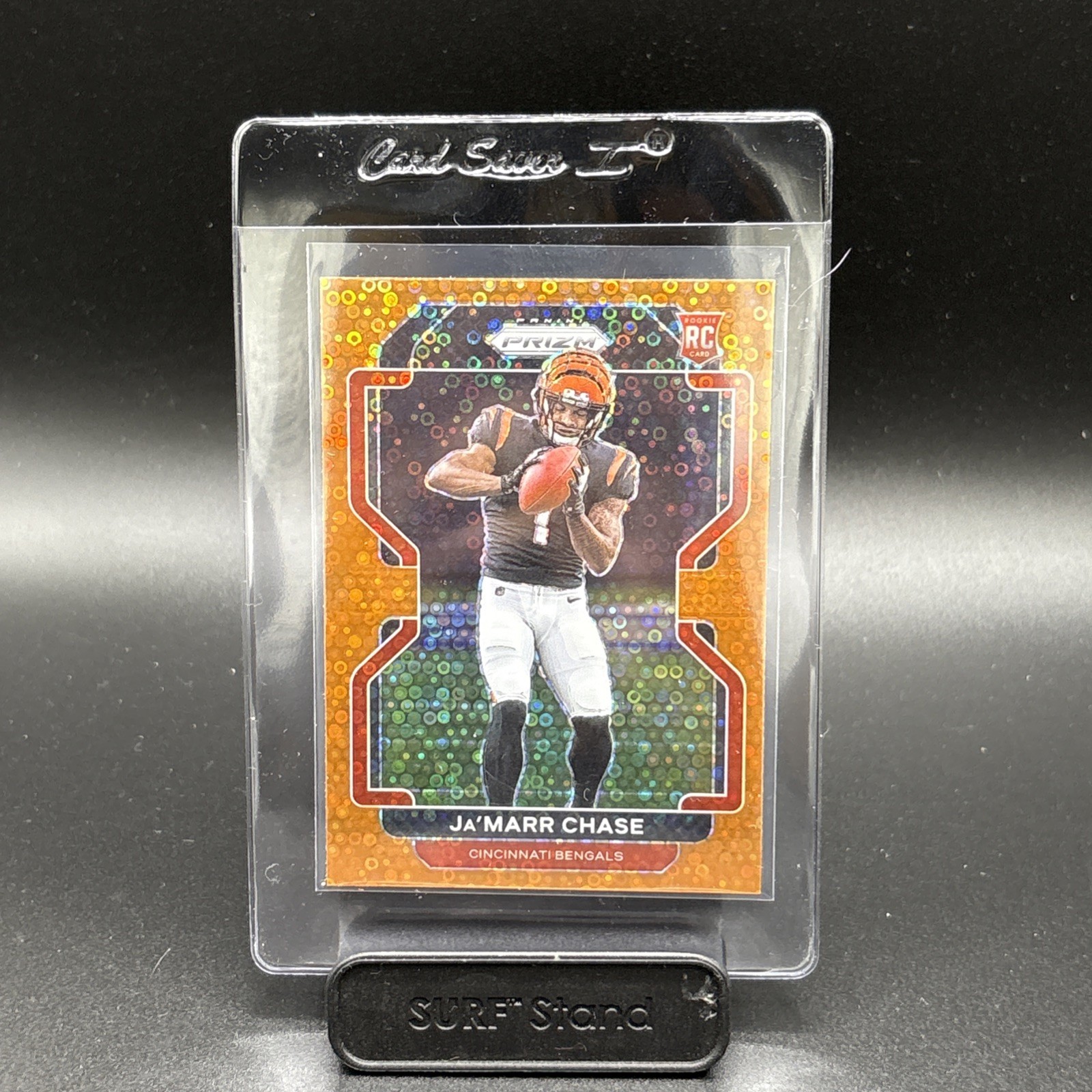 2021 Panini Prizm Ja'Marr Chase ORANGE DISCO Rookie RC Jamarr Jamar #337 SP