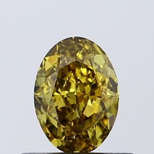 0.51ct GIA Certified Natural Fancy Deep Brownish Yellow Oval Cut Loose Diamond 1394.69 per carat