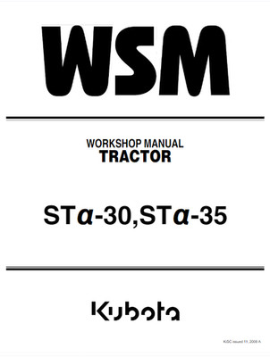 SM D1463-M-ST D1703-M-ST Kubota STa 30 35 Workshop Manual